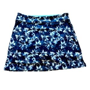 Tranquility by Colorado Women’s Blue Abstract Floral Athletic Skort Size XS